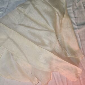 Ivory Sheer Chiffon Scarf Wrap